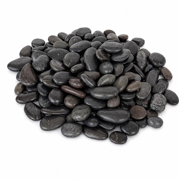 3/8 in. Polished Black Gravel (20 lbs. Bag)