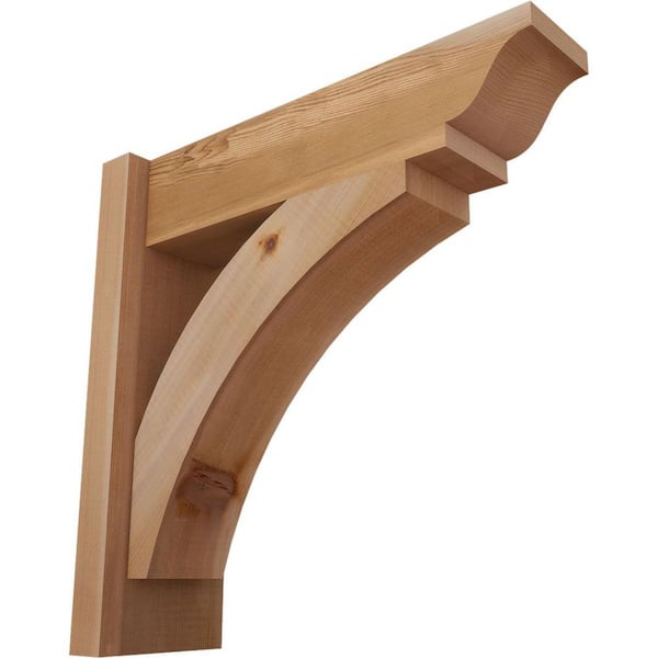 Ekena Millwork 6 in. x 18 in. x 18 in. Western Red Cedar Thorton Traditional Smooth Outlooker