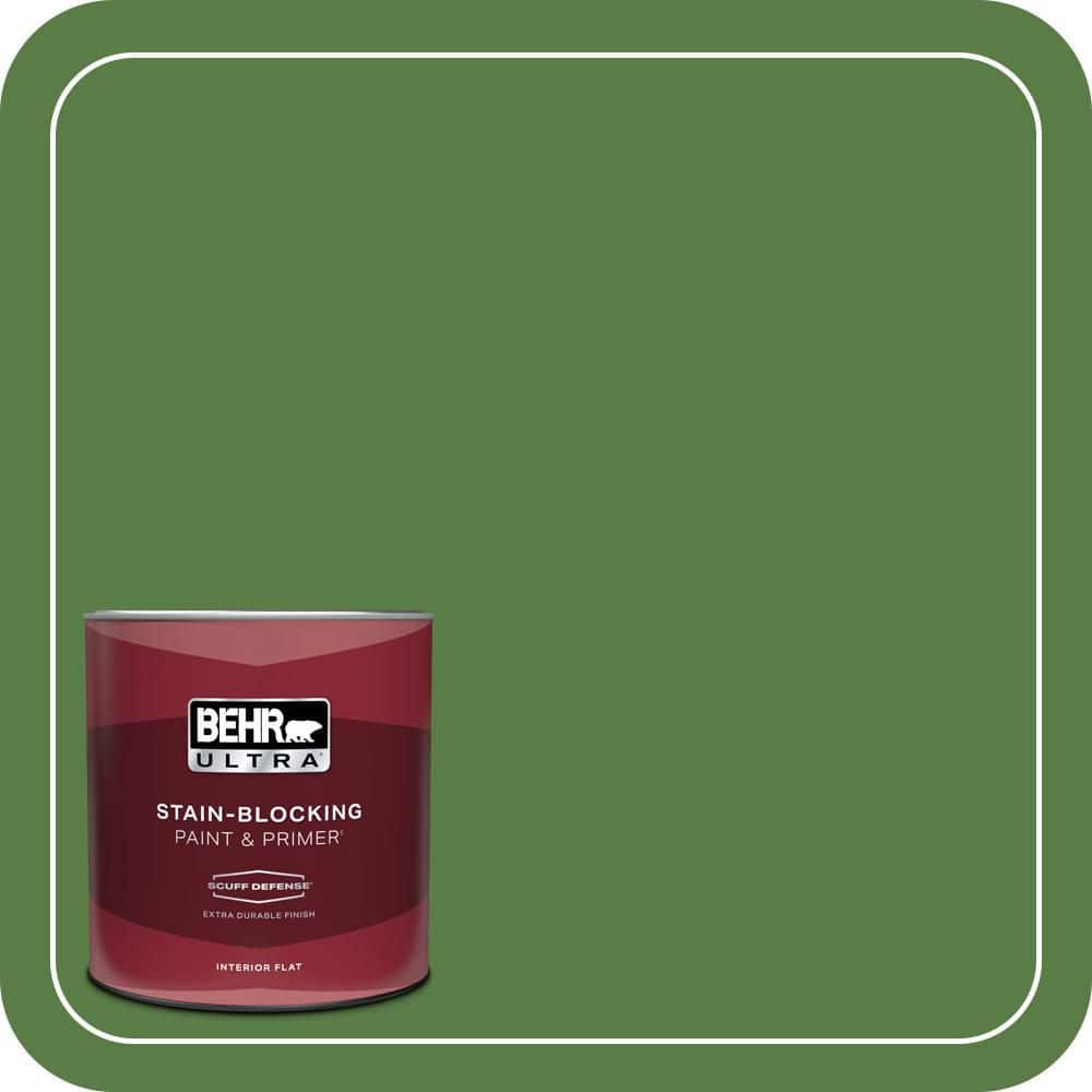 1 qt. #S-H-430 Mossy Green Extra Durable Flat Interior Paint & Primer price history on PriceWatchPro