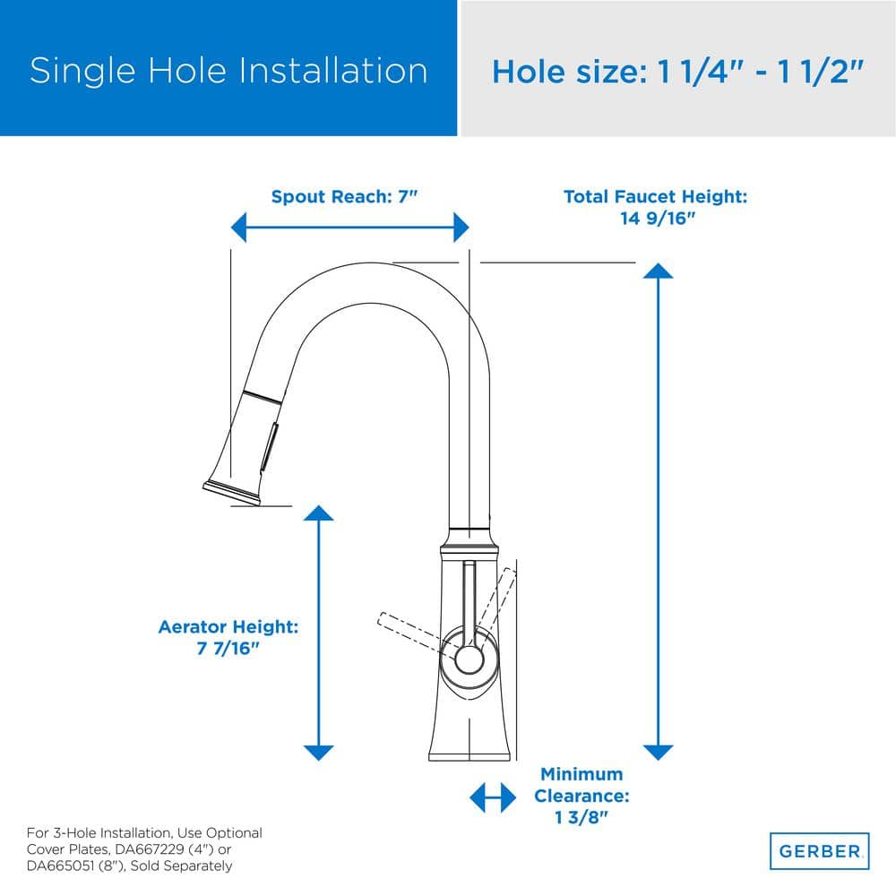 Stainless Steel Single Hole Pull Down Kitchen Faucet