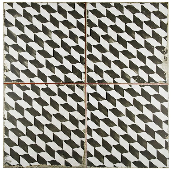 Merola Tile Kings Espiga 9 in. x 9 in. Ceramic Floor and Wall Take Home Tile Sample