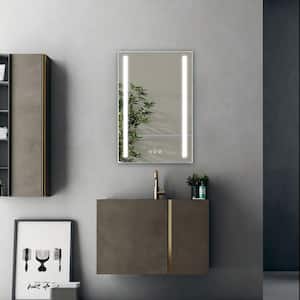 20 in. W x 30 in. H Rectangular Frameless Anti-Fog Wall-Mounted Bathroom Vanity Mirror in White