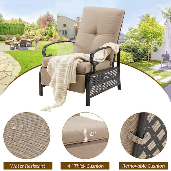 Kozyard Reclining Lounge Chair Cushion (3 Color Options) Beige