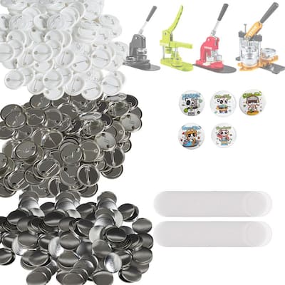 1.25 in. (32 mm) Button Badge Parts Supplies for Button Maker Machine 500 Sets
