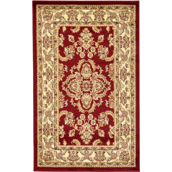 Unique Loom Voyage Reddington Red 3' 3 x 5' 3 Area Rug
