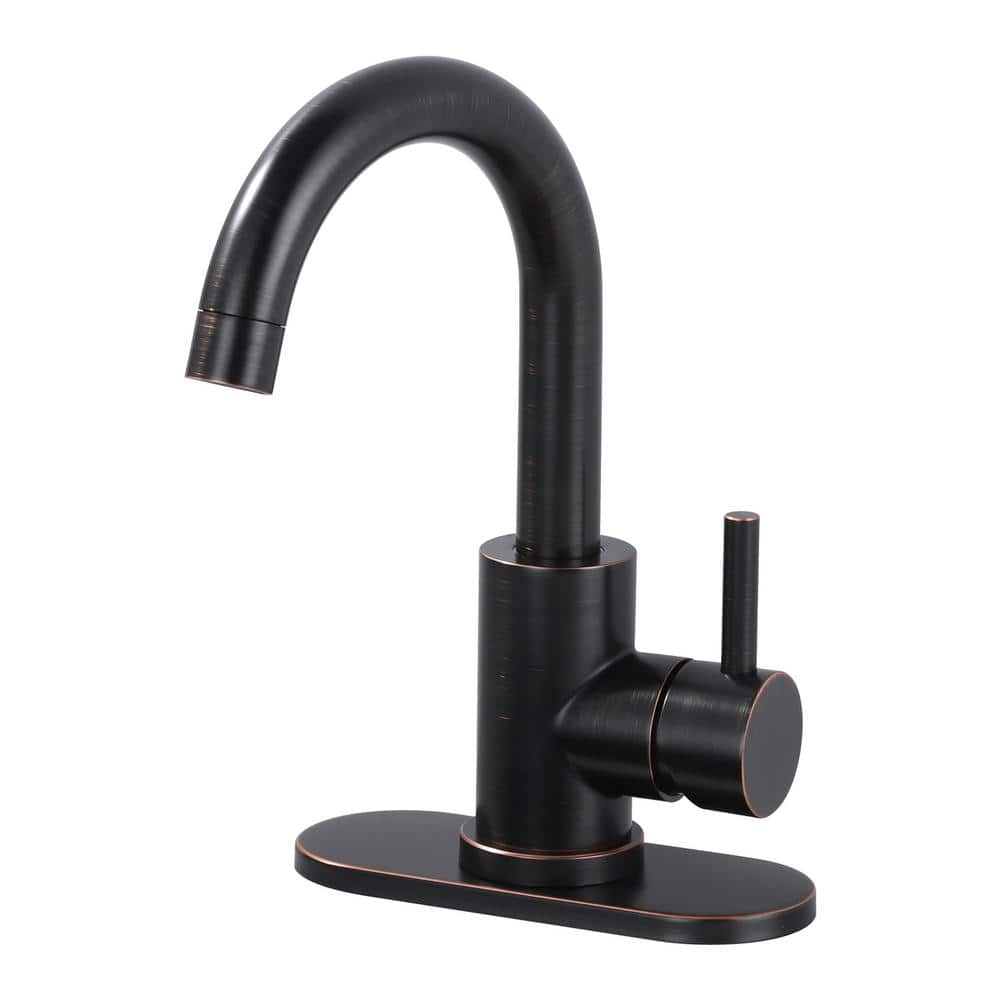 ARCORA Vessel Sink Faucet Oil Rubbed Bronze, Single Handle Tall Bathroom Faucet, Single Hole Lavatory Vanity Mixer Bar Tap With Pop Up Drain And Supply Lines, Touch On Faucets - Canada - View #6
