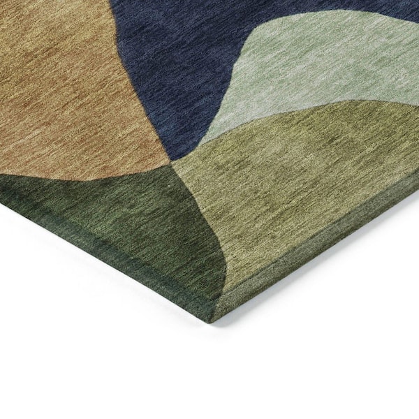 Chantille Machine Washable Indoor/Outdoor Abstract ACN2141 Green 5 ft. x 7 ft. 6 in. Area Rug