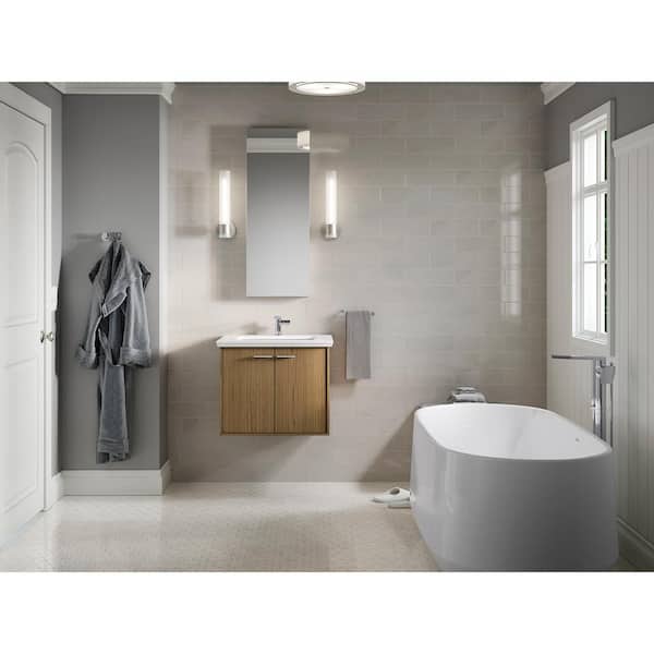 KOHLER Maxstow 15 in. x 40 in. Surface-Mount Medicine Cabinet with Mirror in Dark Anodized Aluminum