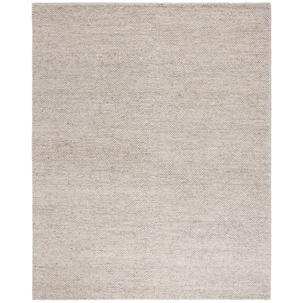 Natura 11 ft. x 15 ft. Gray/Ivory Textured Solid Area Rug