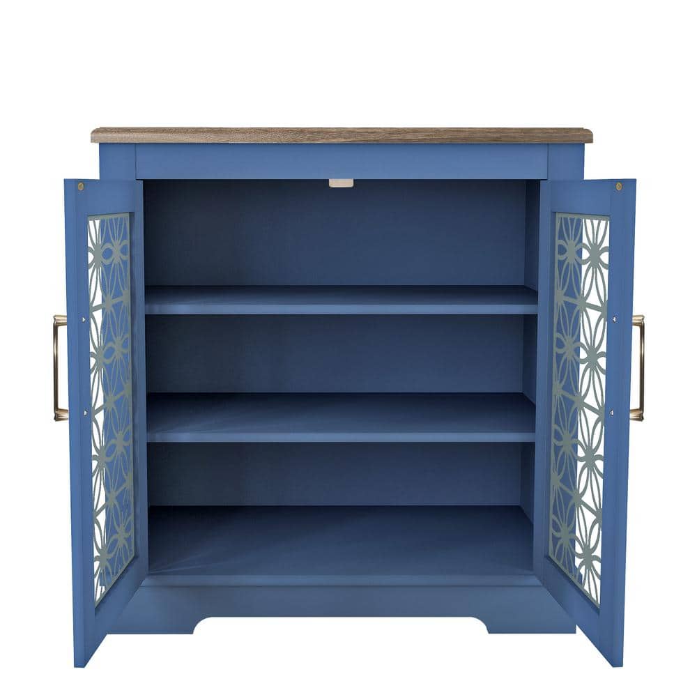 Festivo Rustic Navy 30" Storage Sideboard Buffet Cabinet