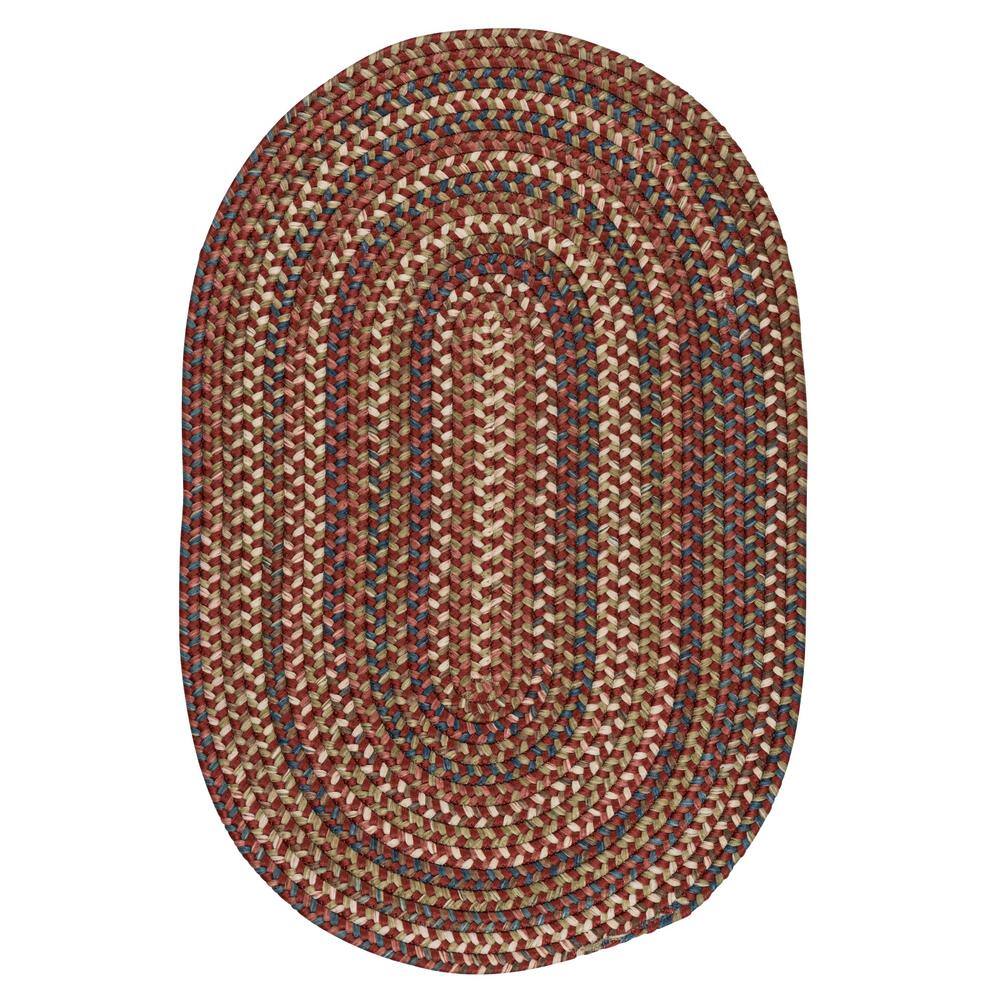 Cedar Cove Rust 3 ft. x 5 ft. Oval Indoor Area Rug
