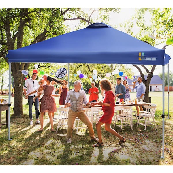 Unbranded 10 ft. x 10 ft. Pop Up Canopy Portable Folding Instant Canopy Tent in Blue