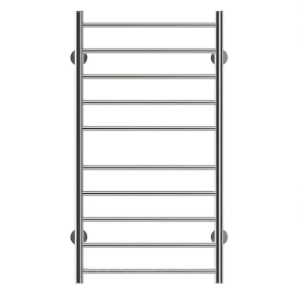10-Bar Electric Heated Towel Warmer Towel Warmer in Silver, Drying Rack for Bathroom