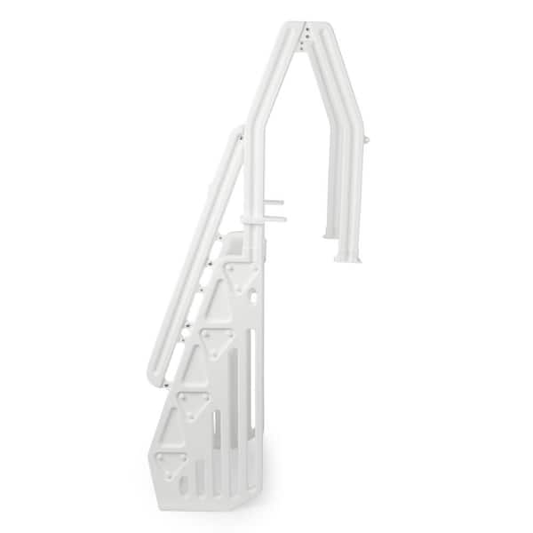 Vinyl Works NE9880 Premium A-Frame Above Ground Pool Ladder - White