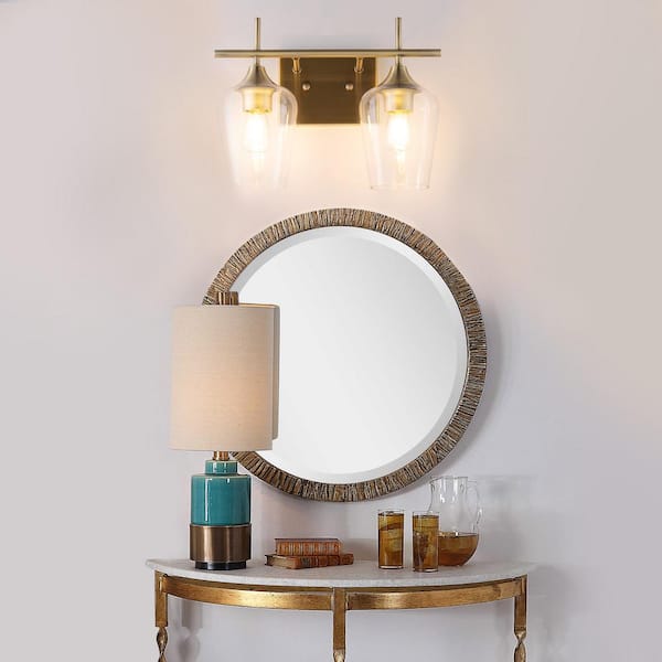 Iiona Brass Candelabra Wall Sconce Bathroom Vanity Light + Reviews