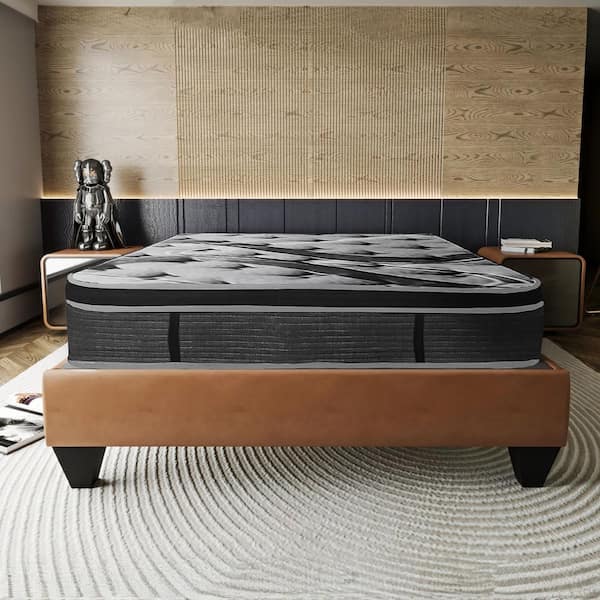 Royal Comfort Queen Medium Hybrid Euro Top 14 in. Bed in a Box Mattress