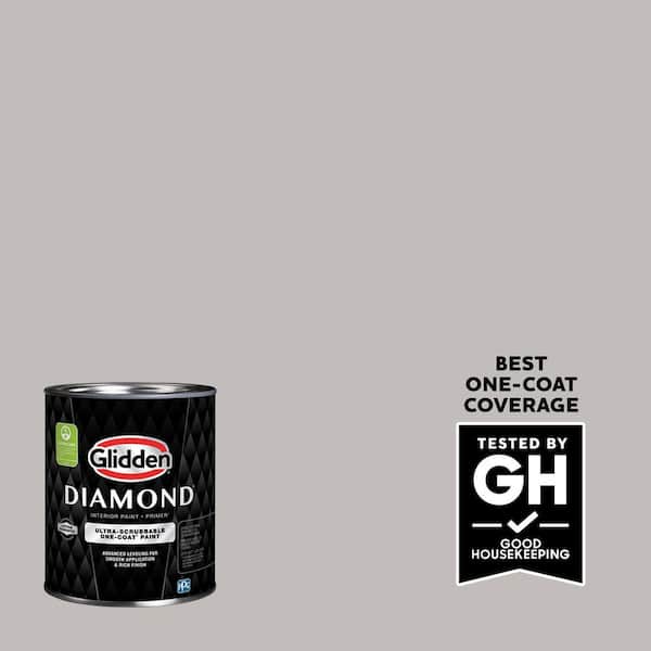 Glidden Diamond 1 qt. PPG1005-3 Gray Shadows Semi-Gloss Interior Paint with Primer