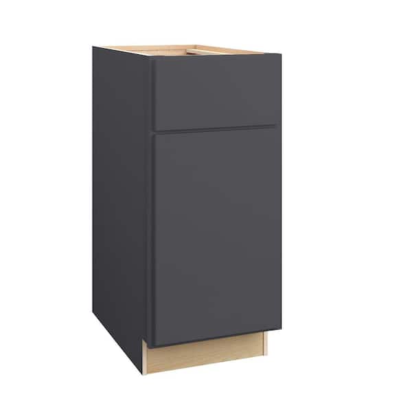 Home Decorators Collection Hargrove 12 in. W x 21 in. D x 34.5 in. H Assembled Plywood Base Bath Cabinet in Valiant Onyx with Soft Close RH