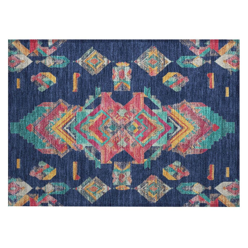 Chantille Machine Washable Indoor/Outdoor Abstract ACN2661 Navy 2 ft. x 3 ft. Accent Rug price history on PriceWatchPro