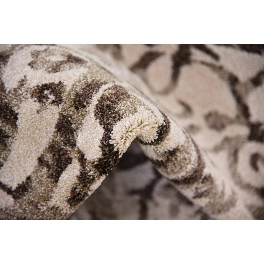 Beige and Brown Synthetic Stain-Resistant 10' x 13' Area Rug