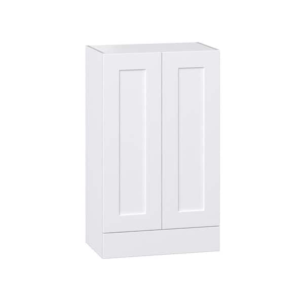 J COLLECTION Roseland 24 in. W x 14 in. D x 40 in. H Assembled Shaker Wall Kitchen Cabinet in Warm White with Drawer