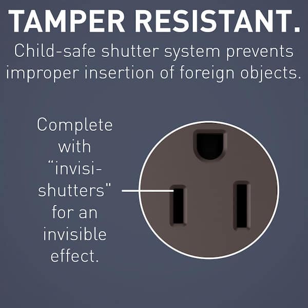 radiant 15 Amp 120-Volt Single-Pole/3-Way Rocker Light Switch plus Tamper Resistant Outlet, Dark Bronze