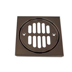4-1/4 in. x 4-1/4 in. Shower Strainer Set Square with Crown in Oil Rubbed Bronze