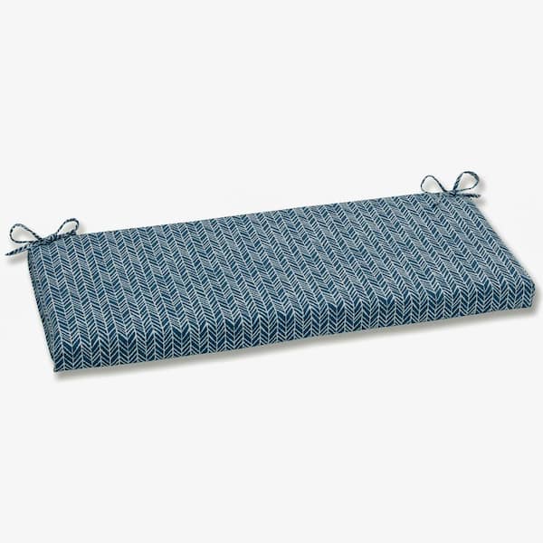 Pillow Perfect Other Rectangular Outdoor Bench Cushion in Blue