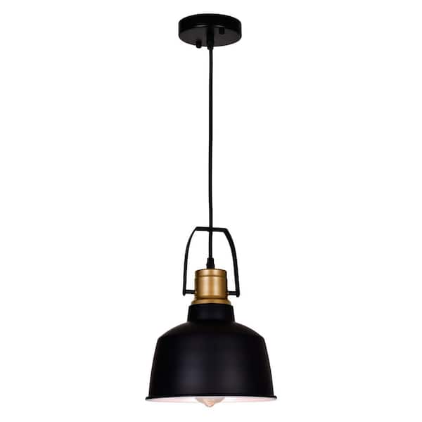 Elisa 1 Light Down Pendant With Black Finish