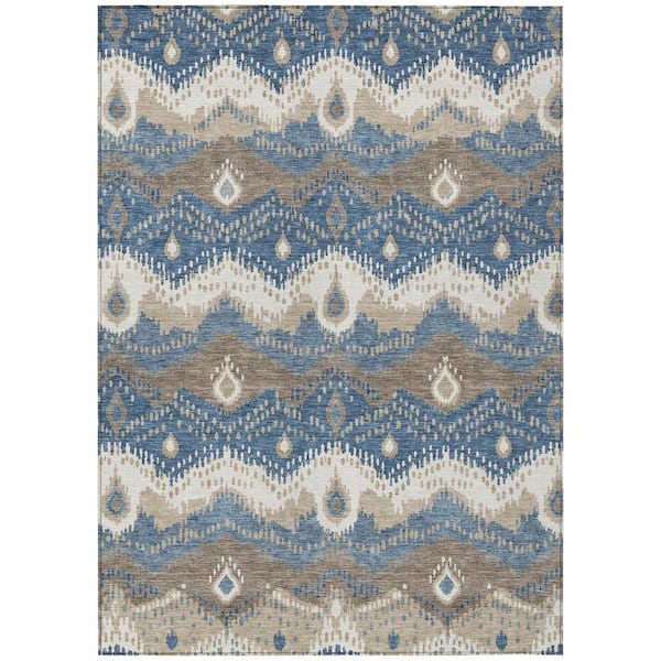 Chantille Machine Washable Indoor/Outdoor Abstract ACN3074 Baltic 9 ft. x 12 ft. Area Rug