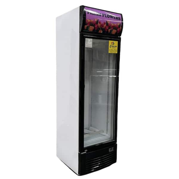 Floral 24.5 in. 15.5 cu. ft. Commercial Refrigerator Merchandiser in White