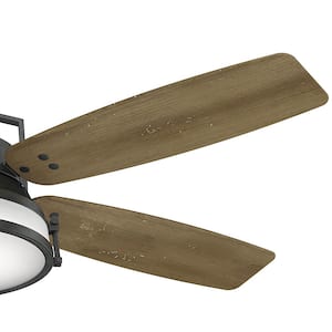 Caneel Bay 56 in. LED Indoor/Outdoor Aged Steel Ceiling Fan with Light Kit