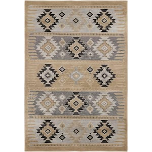 Zuata Taupe 8 ft. x 11 ft. Indoor Area Rug