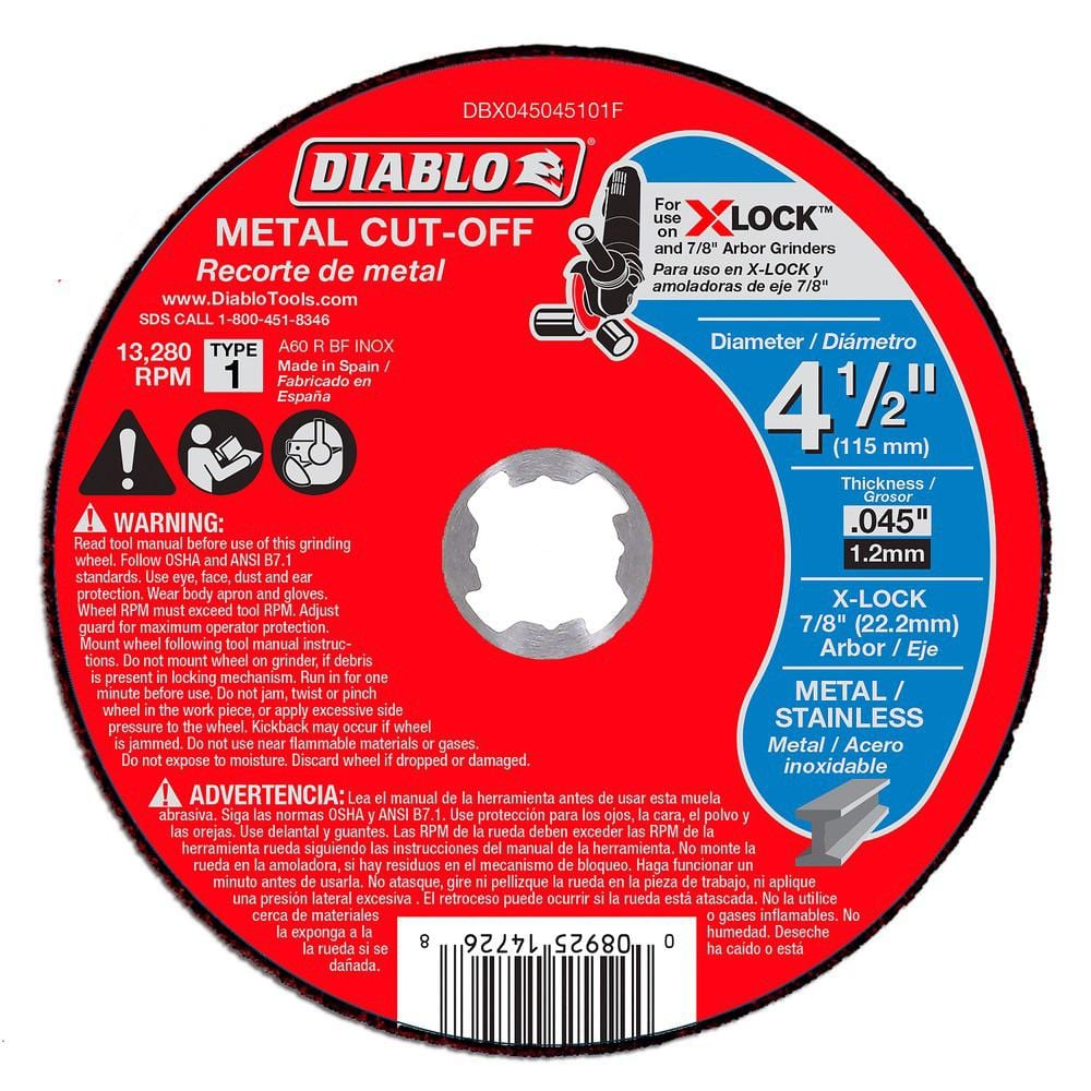 DIABLO 4-1/2 in. Thin Kerf Metal Cut-Off Disc for X-Lock and All