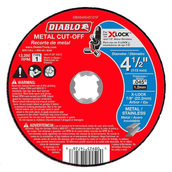 DIABLO 4-1/2 in. Thin Kerf Metal Cut-Off Disc for X-Lock and All