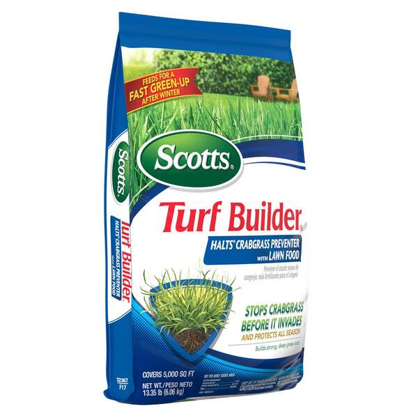 Turf Builder Scotts Turf Builder Halts Crabgrass Preventer With Lawn Food 2 Pack Vb02154 The Home Depot