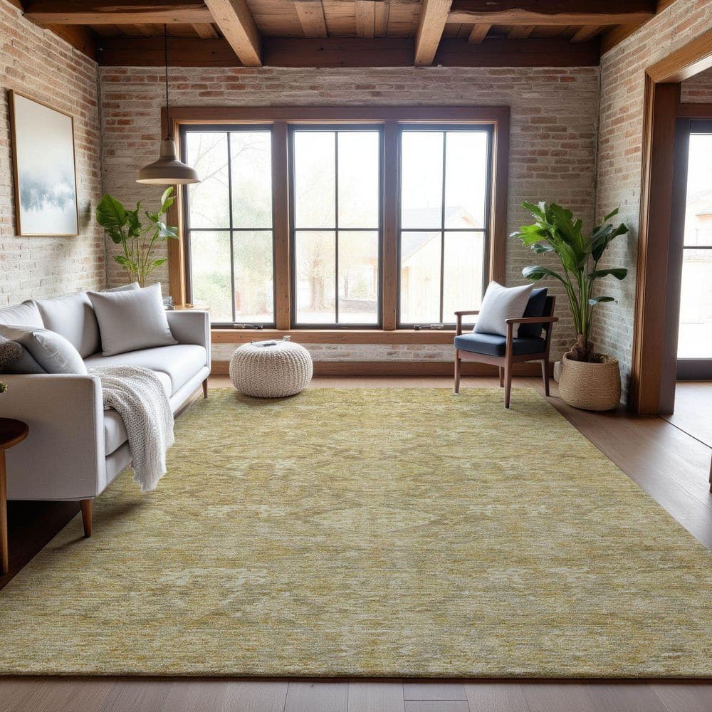 Mayfield Premium Machine Washable Abstract AMF1084 Wheat 10 ft. x 14 ft. Area Rug price history on PriceWatchPro