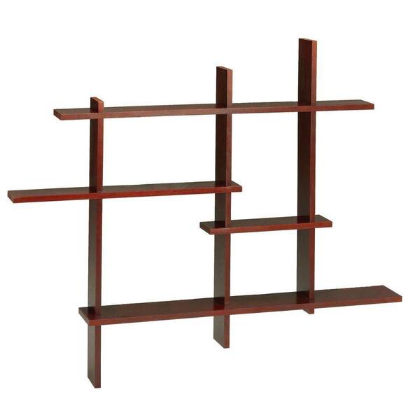 Unbranded 41 in. x 48.5 in. Dark Cherry Deluxe Standard Display Shelf