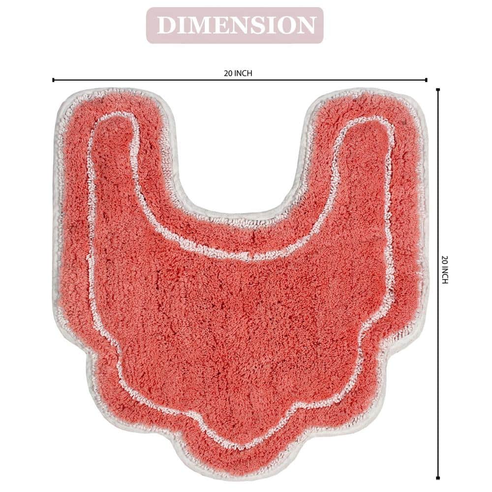 Allure Coral 20" Cotton Tufted Plush Bath Rug
