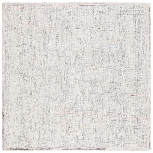 SAFAVIEH Abstract Red/Ivory 6 ft. x 6 ft. Multicolored Marle Square Area Rug