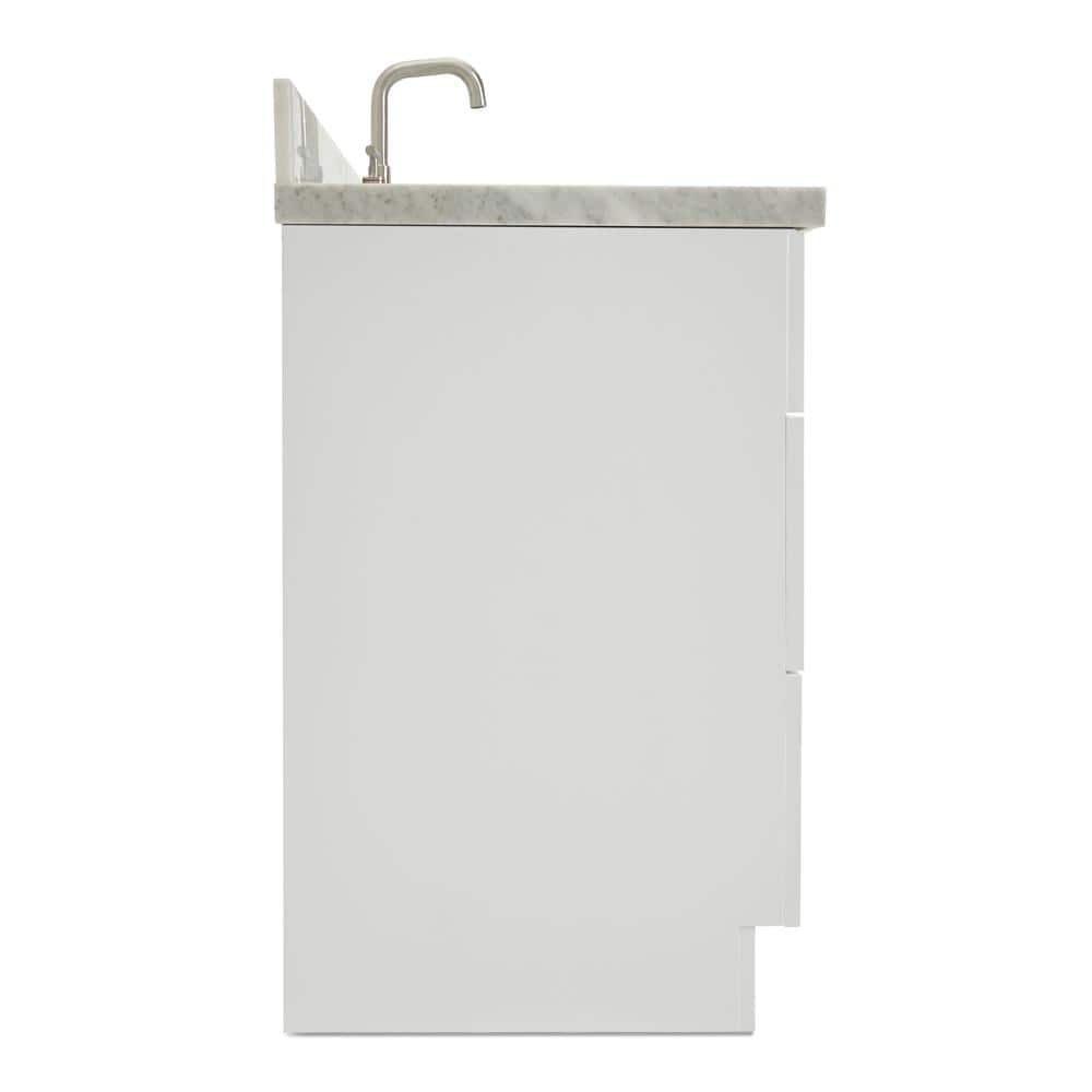 Hamlet 55" White Marble Top Freestanding Single Vanity