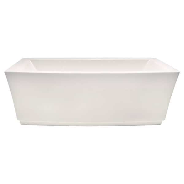 Townsend 68 in. x 36 in. Soaking Bathtub with Center Drain in White