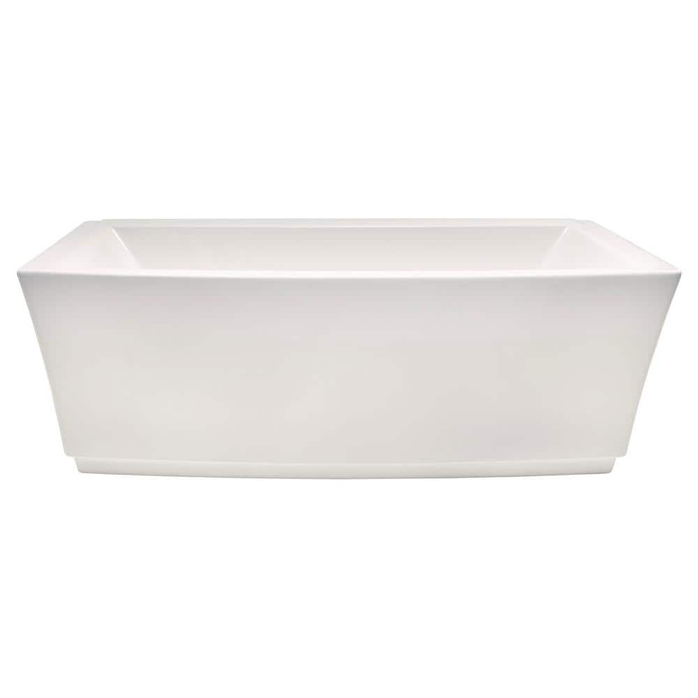 Townsend 68'' White Acrylic Freestanding Soaking Bathtub