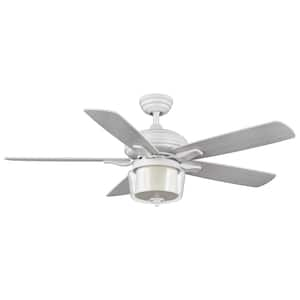 52 in. Arbeth Integrated LED Indoor Matte White Ceiling Fan with Remote and Light Kit