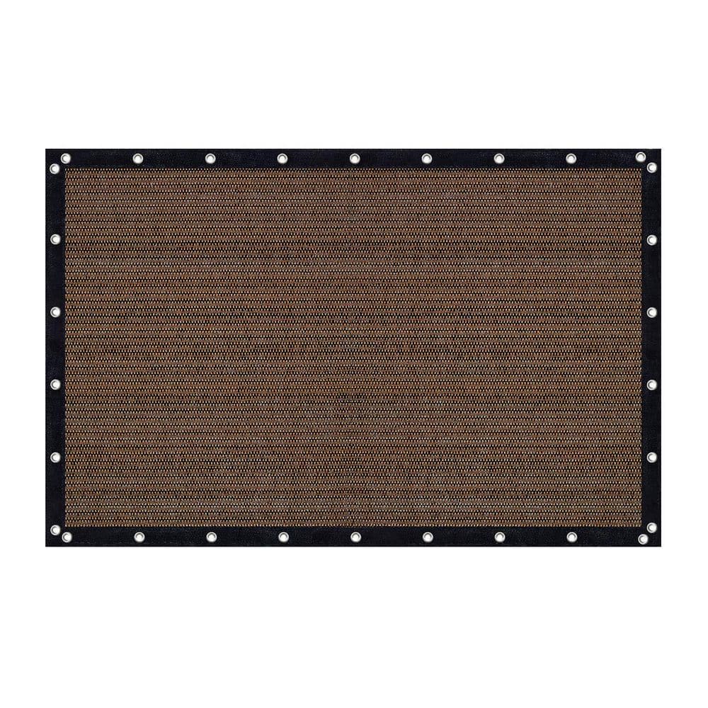 8 ft. x 12 ft. Fabric Sun Shade Cloth Privacy Screen with Grommets for Patio Garden Pergola, Brown price history on PriceWatchPro