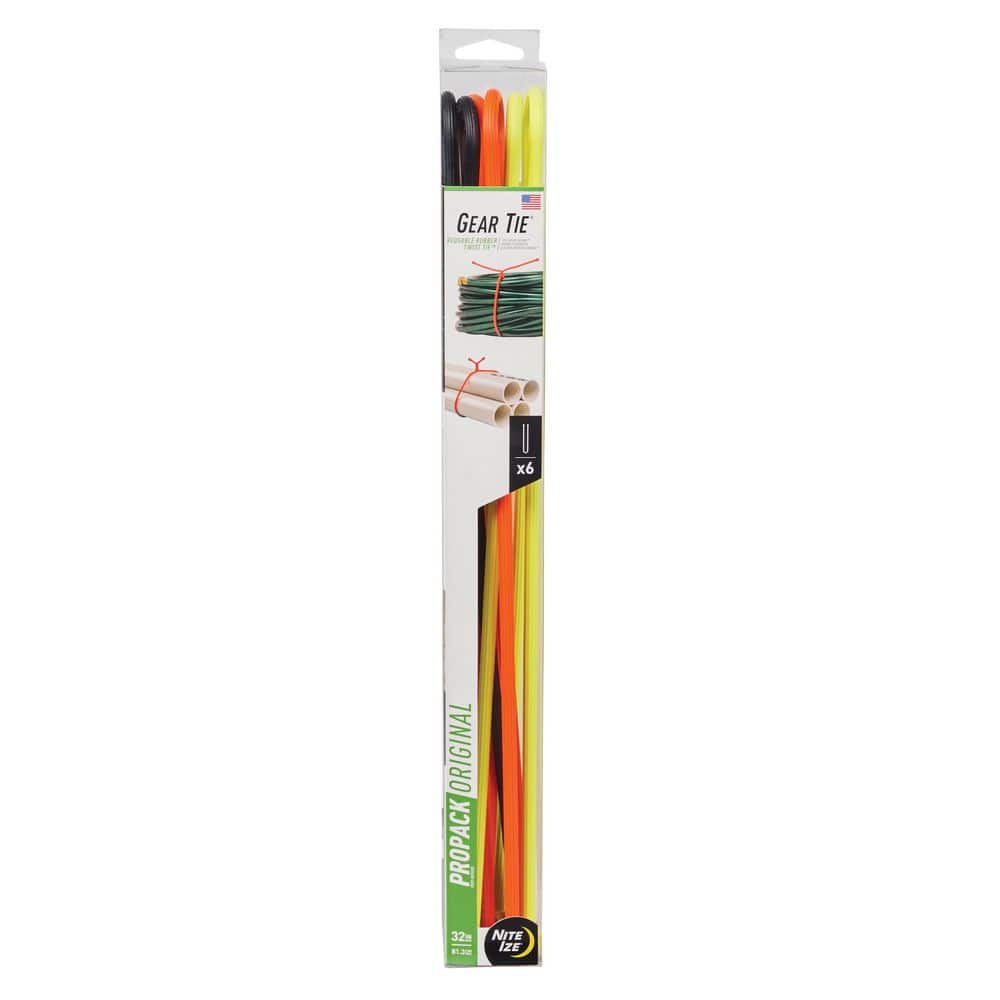 Nite Ize 32 in. Assorted Gear Tie ProPack (6-Pack) GTPP32-A1-R8