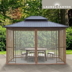 10 ft. x 12 ft. Hardtop with Column Shelves and Mosquito Netting (2-Tier)