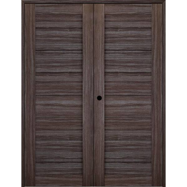 Belldinni Ermi 36 in. x 80 in. Right Hand Active Gray Oak Finished Wood ...