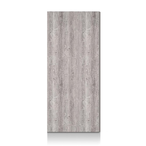 CALHOME 20 in. x 86 in. Gray Texture Flush Hollow Core Composite