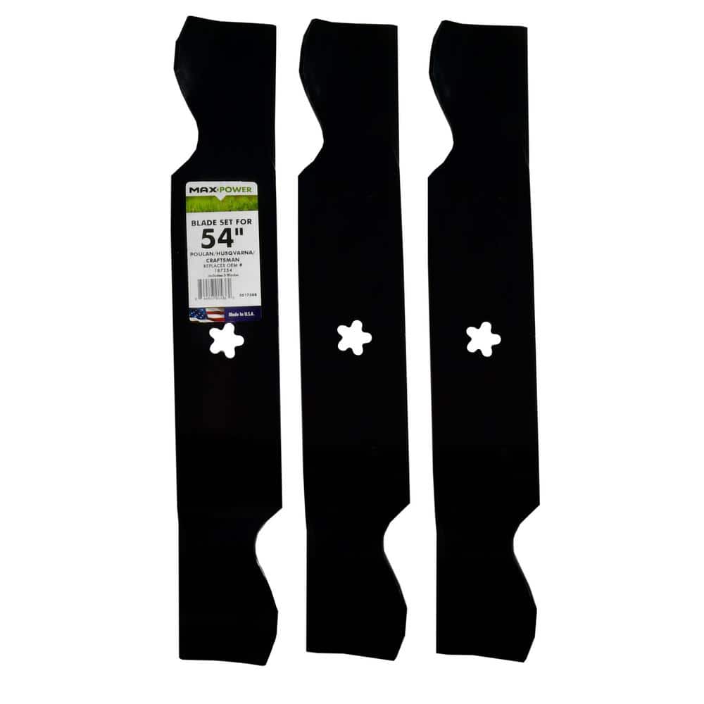 3 Blade Set for Many 54 in. Cut Craftsman, Husqvarna, Poulan Mowers Replaces OEM #'s 187254, PP24007, 187256, 532187256 price history on PriceWatchPro